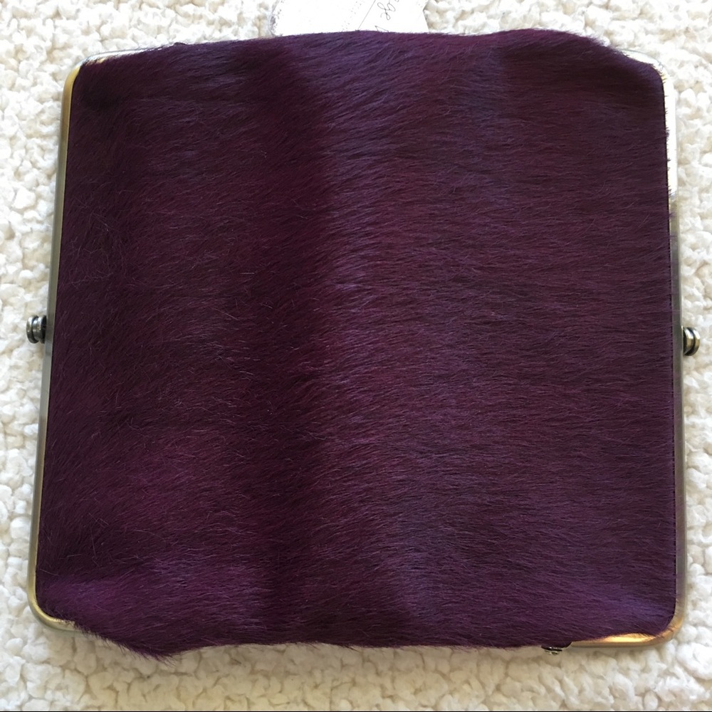 NWT HOBO Lauren Calf Hair Leather Wallet - Picture 3 of 8